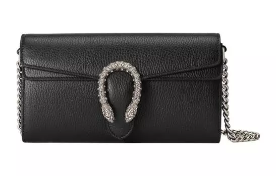 GUCCI Сумка через плечо Dionysus из кожи, женская, черная