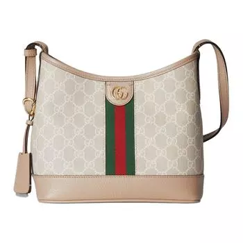 GUCCI Сумка через плечо GG Supreme Canvas, женская, бежево-белого цвета, небольшого размера