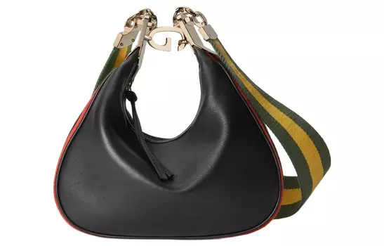 GUCCI Сумка через плечо из кожи Attache, женская, черная