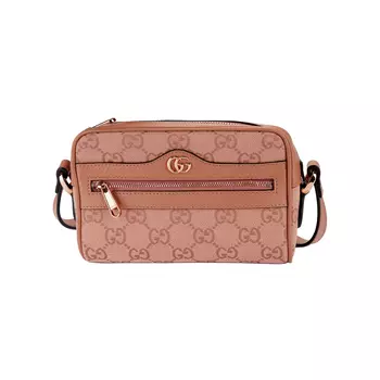 GUCCI Сумка через плечо из ткани Ophidia с коровьей кожей, мини-сумка через плечо, женская, розовая