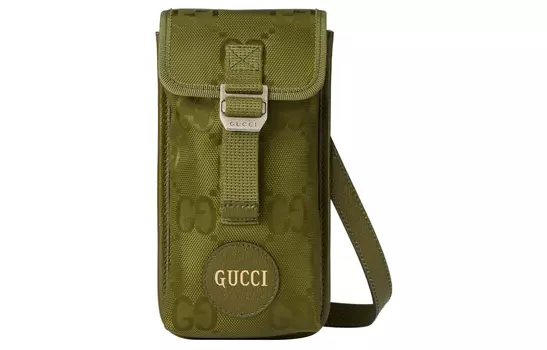 GUCCI Сумка через плечо Off The Grid из нейлона с кожей, мужская, зеленая
