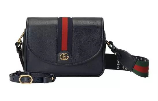 GUCCI Сумка через плечо Ophidia Leather, женская, синяя
