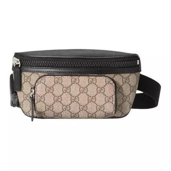 GUCCI Сумка через плечо, слинг, поясная сумка, унисекс, цвет эбеновое дерево/черный