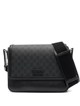 Gucci сумка через плечо среднего размера с логотипом GG, черный