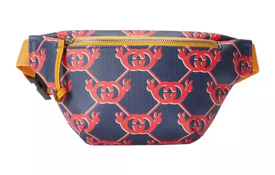 GUCCI Сумка через плечо, сумка через плечо, поясная сумка, сумка-слинг, детская сумка, сине-красная