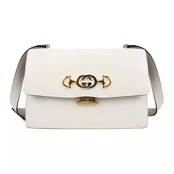 GUCCI Сумка через плечо Zumi из гладкой кожи, маленькая, женская, белая