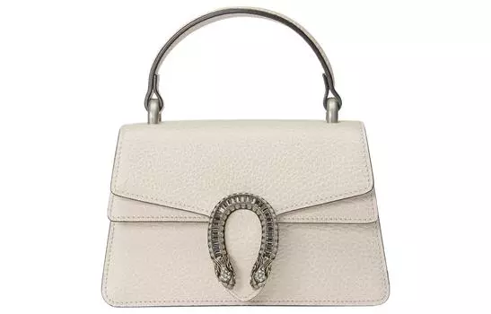 GUCCI Сумка Dionysus из натуральной кожи, через плечо, мини-сумка женская, белая