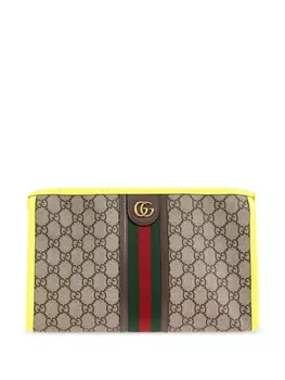 Gucci сумка-клатч Ophidia GG, коричневый