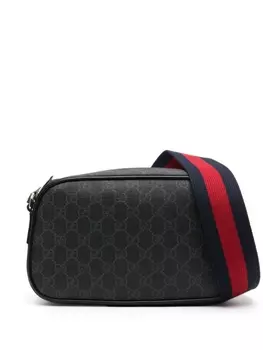 Gucci сумка-мессенджер из кожи GG Supreme, черный