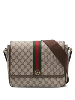 Gucci сумка-мессенджер Ophidia среднего размера, нейтральный цвет