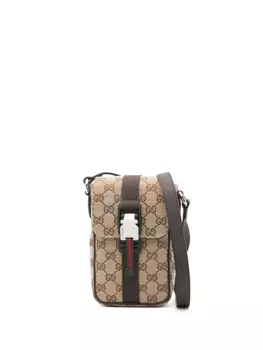 Gucci сумка-мессенджер размера мини с логотипом GG, нейтральный цвет