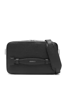 Gucci сумка-мессенджер с логотипом, черный