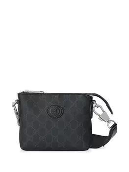 Gucci сумка-мессенджер с узором GG Supreme, черный