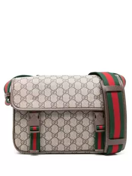 Gucci сумка-мессенджер с узором GG Supreme, нейтральный цвет