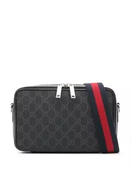Gucci сумка-мессенджер с узором GG Supreme, черный