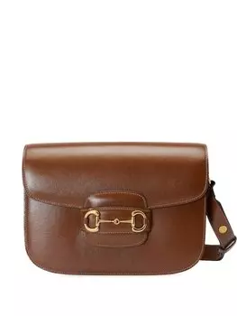 Gucci сумка на плечо Horsebit 1955, коричневый