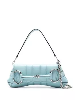 Gucci сумка на плечо Horsebit Chain среднего размера, синий