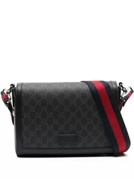 Gucci сумка на плечо Ophidia с узором GG Supreme, черный
