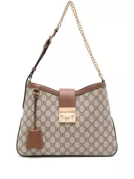 Gucci сумка на плечо Padlock среднего размера, нейтральный цвет