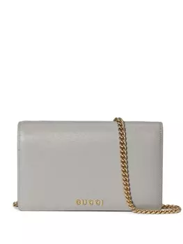 Gucci сумка на плечо с логотипом, серый