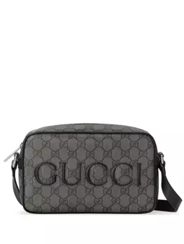 Gucci сумка на плечо с узором GG Supreme, серый