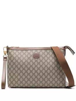 Gucci сумка на плечо с узором GG Supreme, нейтральный цвет