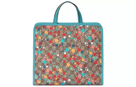 GUCCI Сумка-шоппер из холста, сумка-шоппер, детские сумки, цвет эбенового дерева и синего