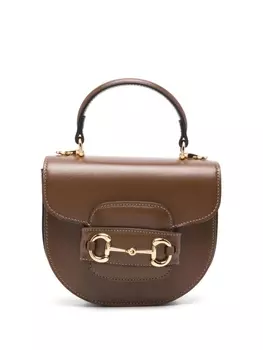 Gucci сумка-тоут 1855 Horsebit размера мини, коричневый