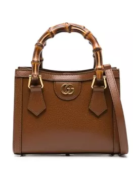 Gucci сумка-тоут Diana размера мини, коричневый