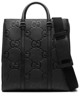 Gucci сумка-тоут Jumbo GG среднего размера, черный
