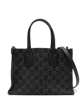 Gucci сумка-тоут Ophidia GG среднего размера, черный