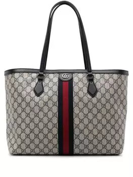 Gucci сумка-тоут Ophidia среднего размера, нейтральный цвет