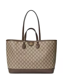 Gucci сумка-тоут Ophidia среднего размера, нейтральный цвет