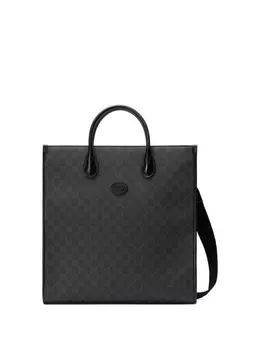 Gucci сумка-тоут среднего размера с логотипом Interlocking G, черный