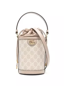 Gucci сумка-ведро Ophidia размера мини, нейтральный цвет