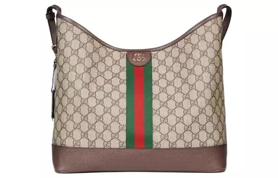 GUCCI Сумка-ведро Ophidia с кожаной сумкой, женская, бежевая и эбенового цвета