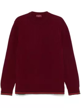 Gucci свитер в рубчик, красный
