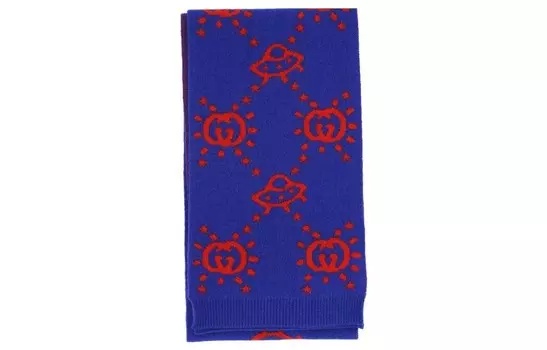 GUCCI TD Вязаный шарф, Blue