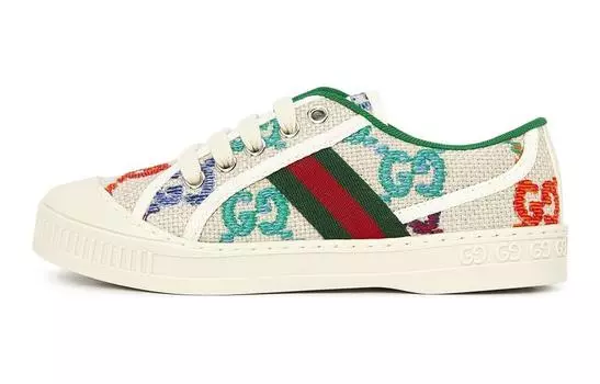 Кеды детские Gucci Tennis 1977, белый / зеленый