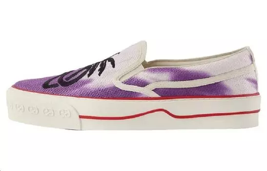 Слипоны мужские Gucci Tennis 1977, фиолетовый / белый