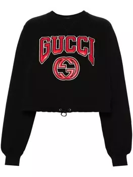 Gucci толстовка с логотипом, черный