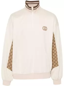 Gucci толстовка с логотипом Interlocking G, нейтральный цвет