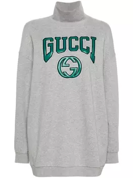 Gucci толстовка с логотипом, серый