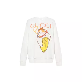 GUCCI Толстовка с принтом логотипа X Bananya белая