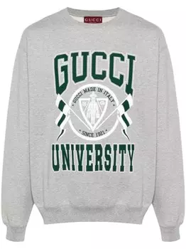 Gucci толстовка с принтом, серый