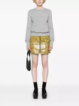 Gucci толстовка с тисненым логотипом, серый