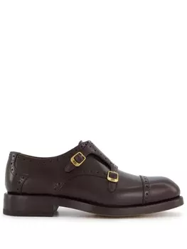 Gucci туфли монки с пряжками, красный
