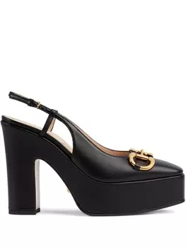 Gucci туфли на платформе, черный