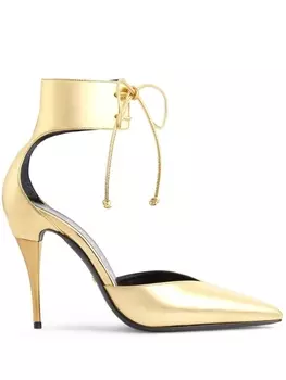 Gucci туфли с эффектом металлик, золотистый