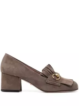 Gucci туфли с пряжкой Horsebit, коричневый